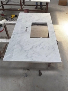 Natural White Marble Carrara C Custom Vanity Tops for Bathrooms Natural White Marble Carrara C Custom Vanity Tops for Bathrooms