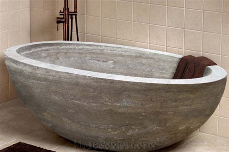 Solid Surface Bathtubs Beige Travertino Bathtubs For Bathroom