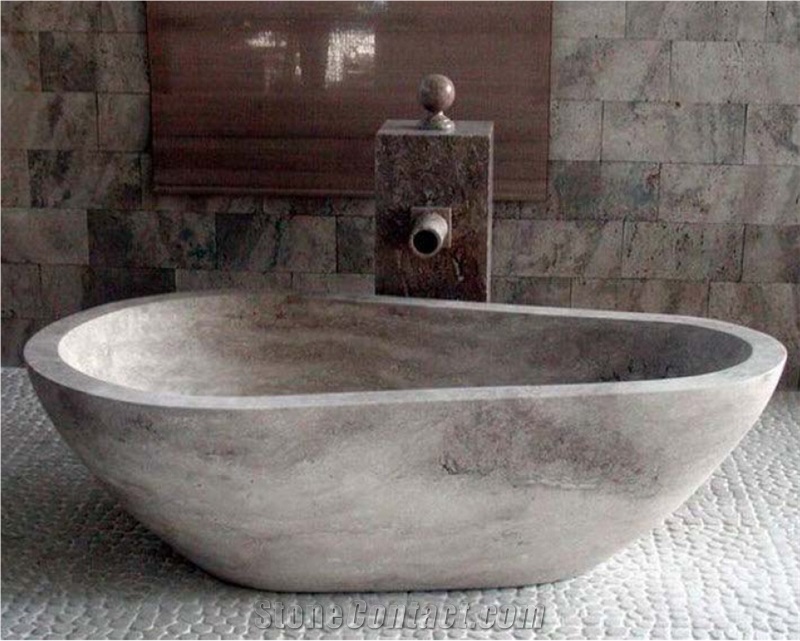 Solid Surface Bathtubs Beige Travertino Bathtubs For Bathroom