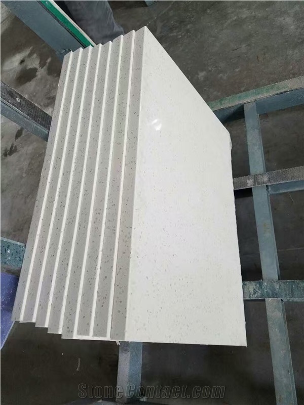 White Engineered Quartz Stone Vanity Tops for Bathroom Projects