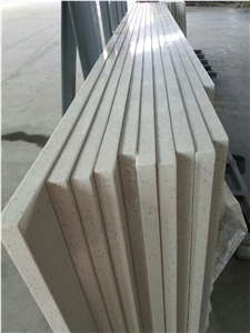 White Engineered Quartz Stone Vanity Tops for Bathroom Projects