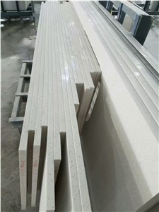 White Engineered Quartz Stone Vanity Tops for Bathroom Projects