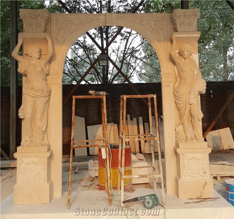 Yellow Onyx Water Featured Fountain for Garden Fountains