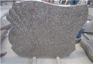 China Luoyuan Bainbrook Brown G664 Flower Engraving Headstone, Braun Star G664 Headstone
