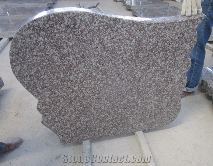 China Luoyuan Bainbrook Brown G664 Flower Engraving Headstone, Braun Star G664 Headstone