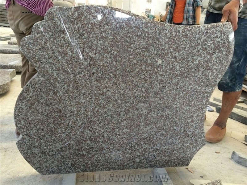China Luoyuan Bainbrook Brown G664 Flower Engraving Headstone, Braun Star G664 Headstone