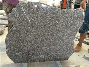 China Luoyuan Bainbrook Brown G664 Flower Engraving Headstone, Braun Star G664 Headstone