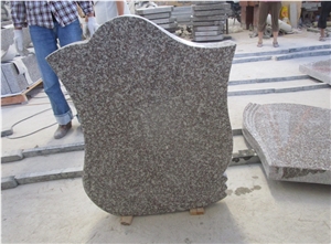 China Luoyuan Bainbrook Brown G664 Flower Engraving Headstone, Braun Star G664 Headstone