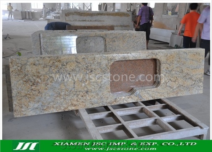 Golden Flower Granite Kitchen Countertops