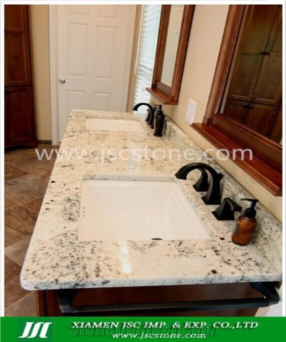 White Galaxy Granite Countertop Vanity Top