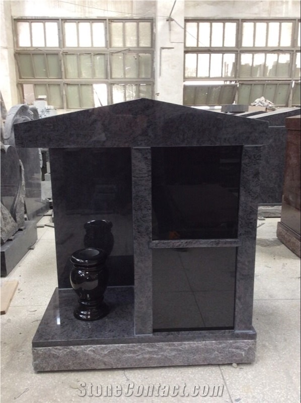 Bahama Blue Granite Headstone Urn Cremation Columbarium Price