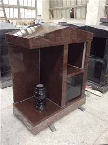 Red Granite Columbarium Two Niches for Sale