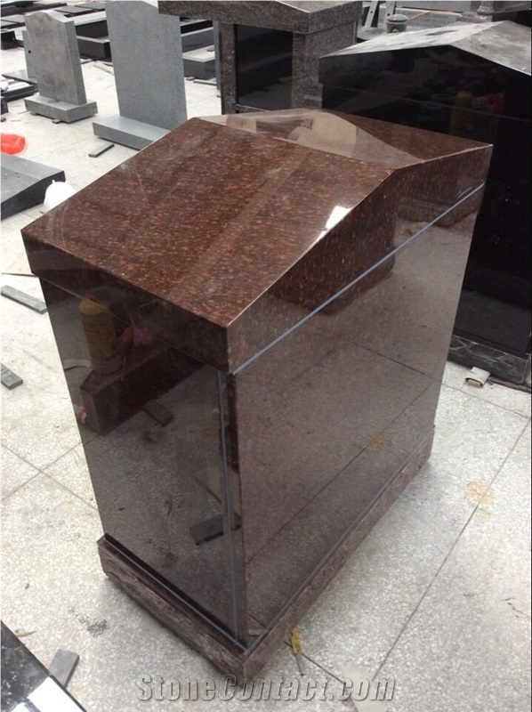 Red Granite Columbarium Two Niches for Sale