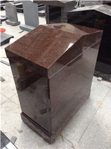 Red Granite Columbarium Two Niches for Sale