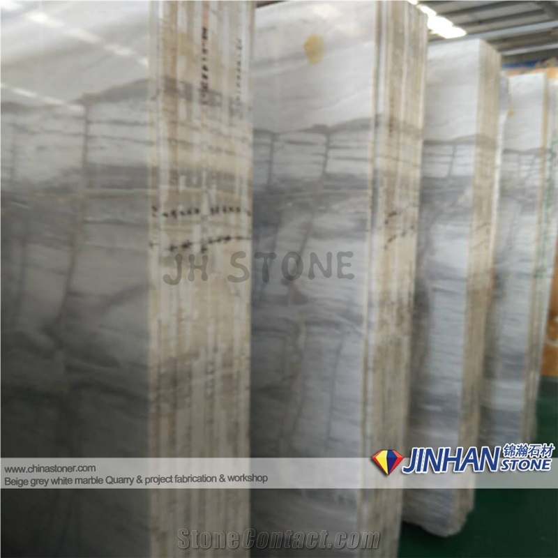 Ice Age White Marble Slabs, White Marble Slabs Tiles Decoration Stone