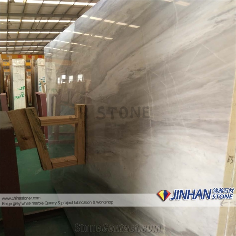 Ice Age White Marble Slabs, White Marble Slabs Tiles Decoration Stone