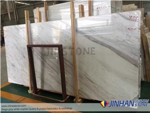 Polished Greece White Marble Slabs, Volakas White Marble Floor Tiles, Volakas White Marble Wall Tiles,Branco Volakas Marble Wall Cladding,Dramas White Marble ,Jazz White,Volakas Drama White