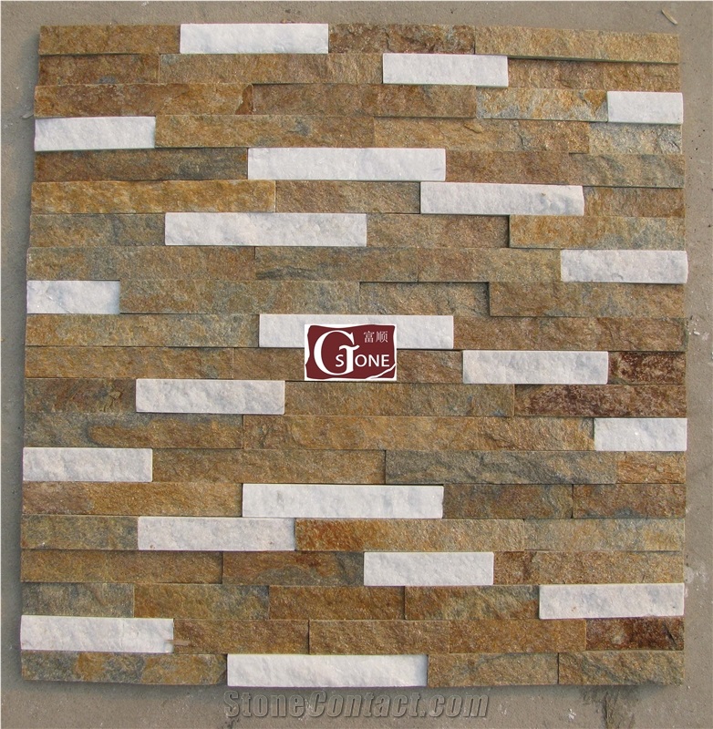 Rusty with White Quartzite Cultural Stone