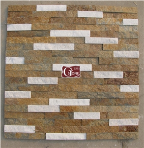 Rusty with White Quartzite Cultural Stone