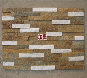 Rusty with White Quartzite Cultural Stone