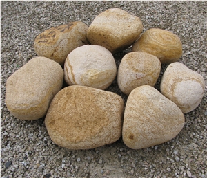 Yellow Machine-Made Pebble