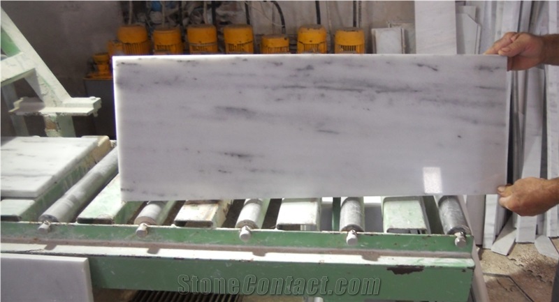 Kavala Semi White Marble Slab, Nero Kavala Marble Slabs & Tiles