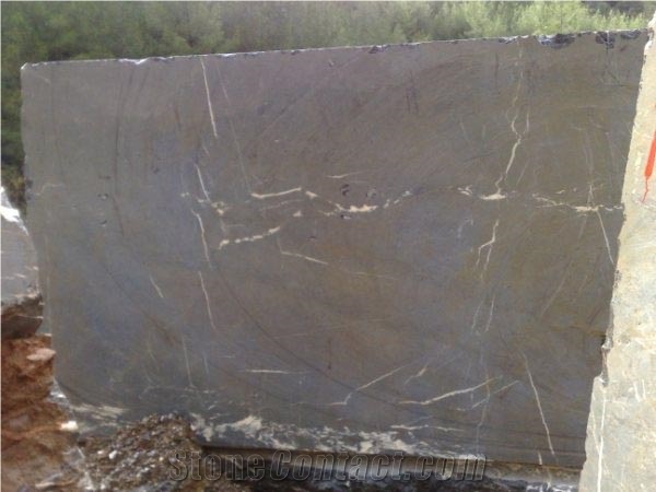 Portoro Antalya Block Marble, Black Fume Marble Block Turkey