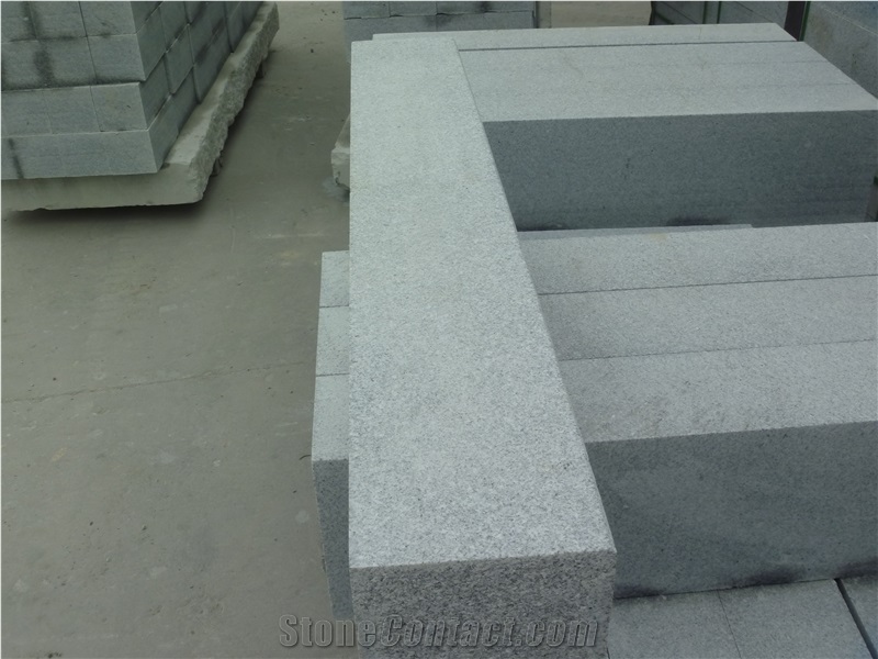 Granite Kerbstone, China Natural G603 Granite Kerbstone,Grey Granite Curbstone,Polished G603,Sesame White,Light Gray, Crystal White Granite Kerbstone,Curbstone, Gray Granite Kerbstone, Cubestone Side