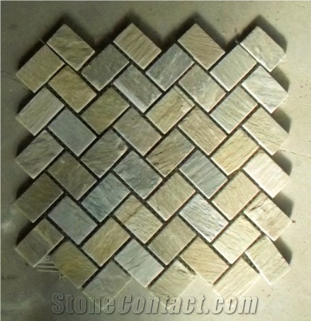 Beige Walling Quartzite Mosaic