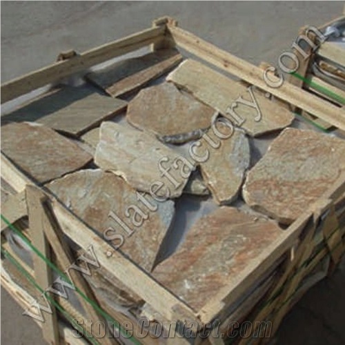 Golden Quartzite Slate Flagstone Patio