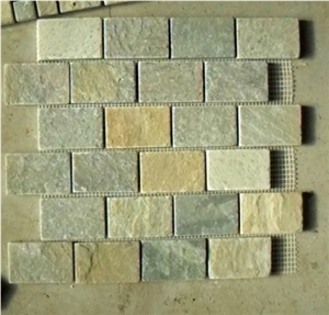 Himalaya Walling Quartzite Mosaic, Brick Mosaic
