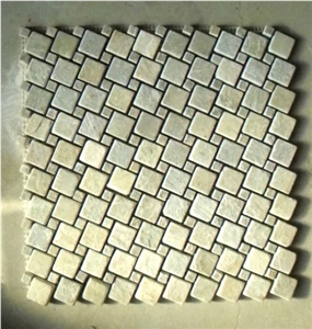 Himalaya Walling Quartzite Mosaic, Grey Quartzite Brick Mosaic
