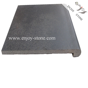 Bluestone Pool Copping Tiles, Grey Bluestone Rebated Bullnose Swimming Pool Coping Tiles / Bullnose Drop Face Coping Tiles