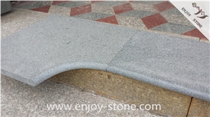 Bullnosed G654 Granite Sesame Grey Swimming Pool Coping Tiles/G654 Padang Dark Grey/Sesame Grey Granite Pool Coping