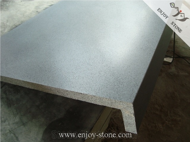 China Honed Grey Basalt Pool Coping, Swimming Pool Decks