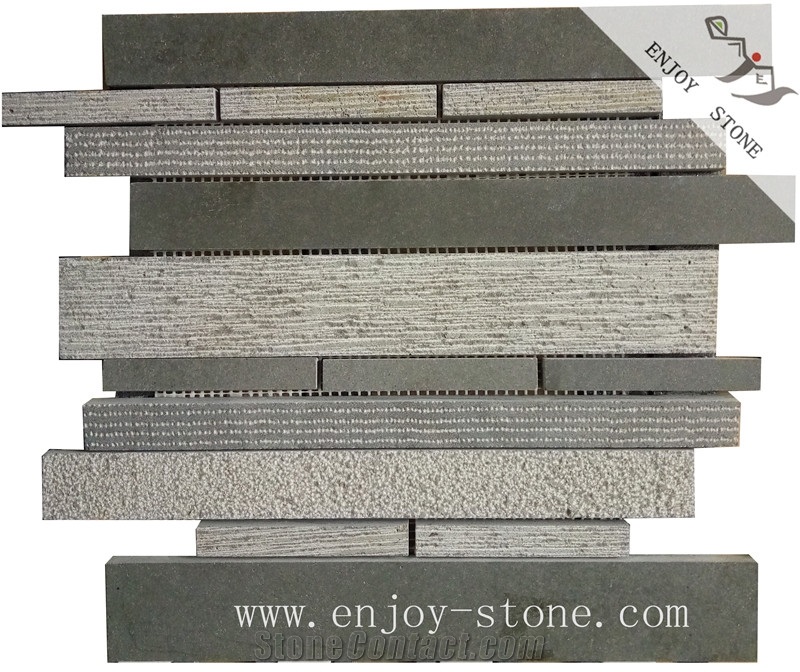 Mosaics/Grey Basalt Mosaic/Basalto/Andesite/Lava Stone Mosaic Tiles