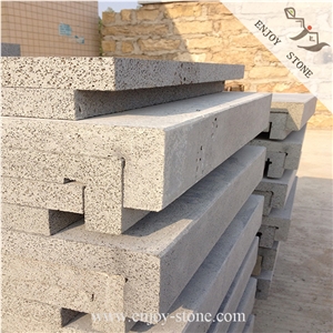 Sawn Basalt Swimming Pool Coping Tiles / Andesite Machine Cut Rebated Pool Coping Tiles / Drop Face Pool Border Coping Tiles