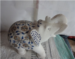 Marble Inlay Elephants,Alabaster Elephant
