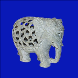 Soapstone Elephant - Hand Carved Soapstone Elephant - Hand Carved