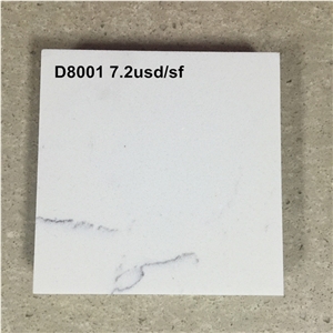 Cut to Size Marble Like Quartz with Veined Movement for Laboratories, Healthcare Facilities and Food Preparation Environments in High Quality Thickness 2cm or 3cm