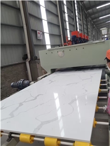 Marble Like Quartz Stone with Bright Surface Calacatta White Kitchen Countertop in Custom Design,Easy Wipe,Easy Clean
