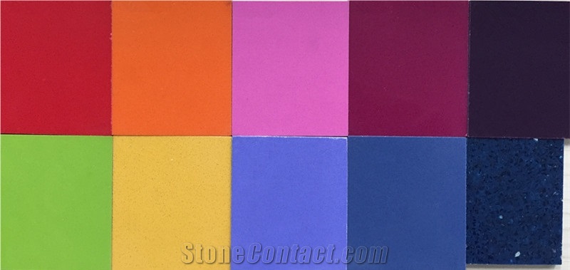Multicolor Series and Shining Series Quartz Stone 2cm and 3cm Available for American Kitchen Countertops Thickness 2cm or 3cm with High Gloss and Hardness
