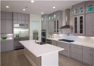 White Color China Engineered Quartz Stone Solid Surface for Kitchen Counter Top Bathroom Countertop Bench Top Available for 2/3cm Thick