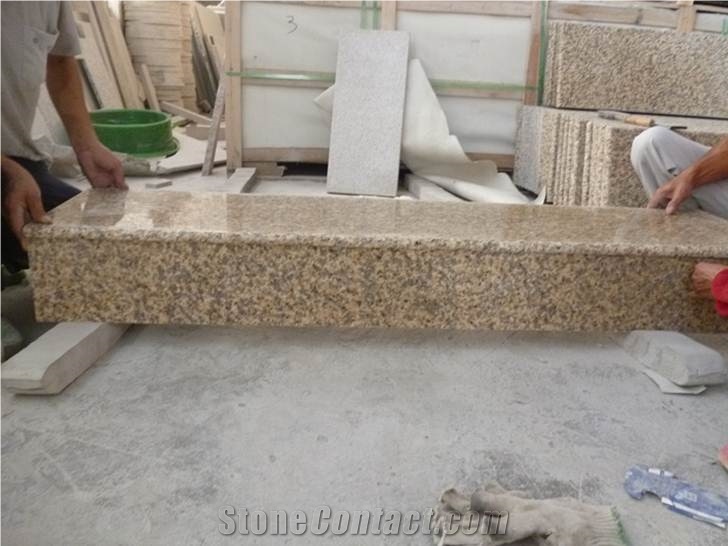 Tiger Yellow Granite Staircase, Yellow Granite Steps, China Yellow Granite