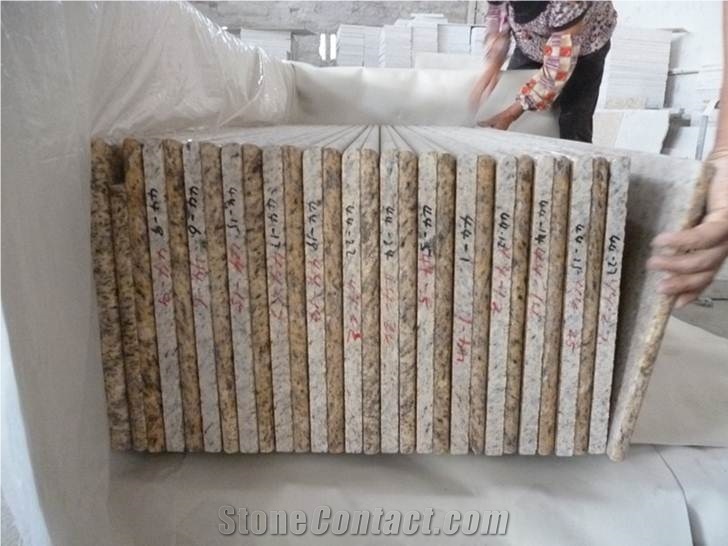 Tiger Yellow Granite Staircase, Yellow Granite Steps, China Yellow Granite