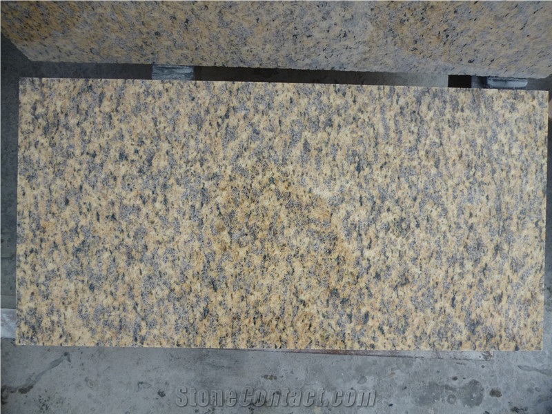 Tiger Yellow Granite Staircase, Yellow Granite Steps, China Yellow Granite