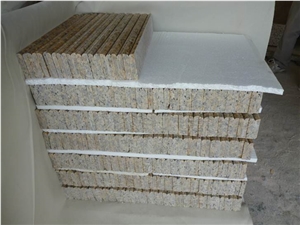 Tiger Yellow Granite Staircase, Yellow Granite Steps, China Yellow Granite