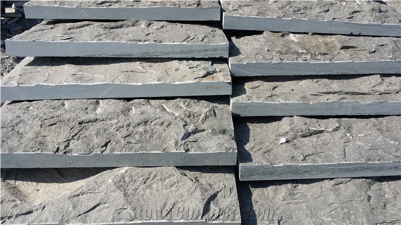 China Blue Stone Split Face Natural Cleft Face Bluestone Paver Tile Walling