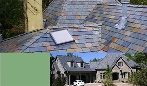 Black and Rusty Slate Roof Covering Tiles Black and Rusty Slate Roof Covering Tiles