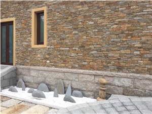 Brown Slate Cultured Stone Wall Cladding, Ledgestone Stacked Stone, Stacked Ledger Stone Veneer